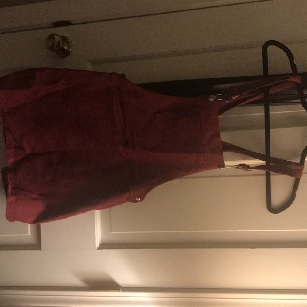 Denim wine colored skirt jumper